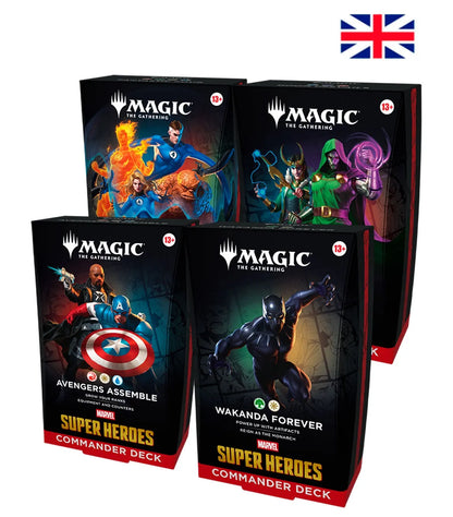 Commander Display (4 mazos) Marvel Super Heroes Ingles - Magic The Gathering