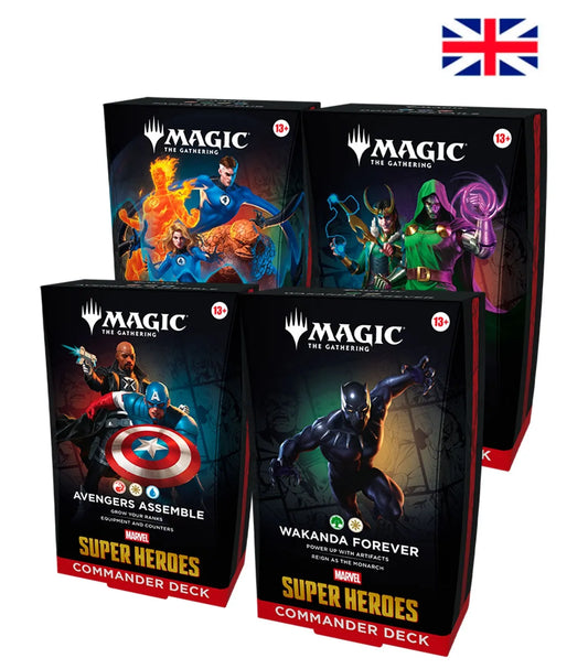 Commander Display (4 mazos) Marvel Super Heroes Ingles - Magic The Gathering