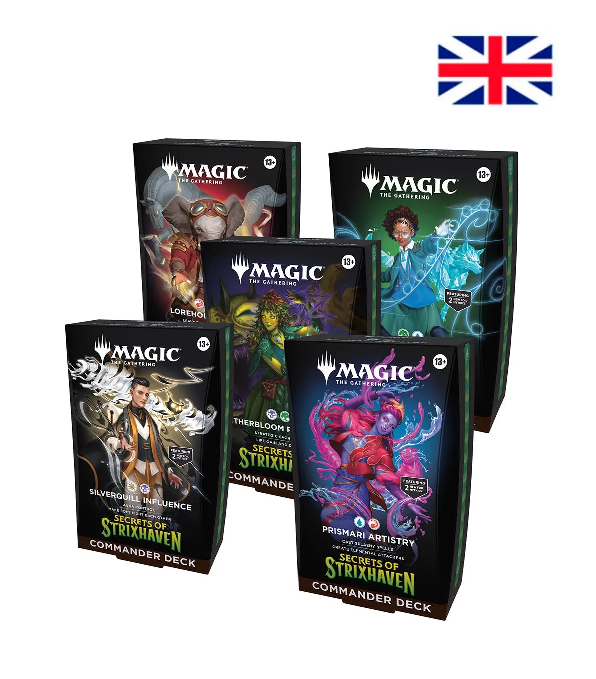 Commander Display (5 mazos) Secrets of Strixhaven Inglés - Magic The Gathering